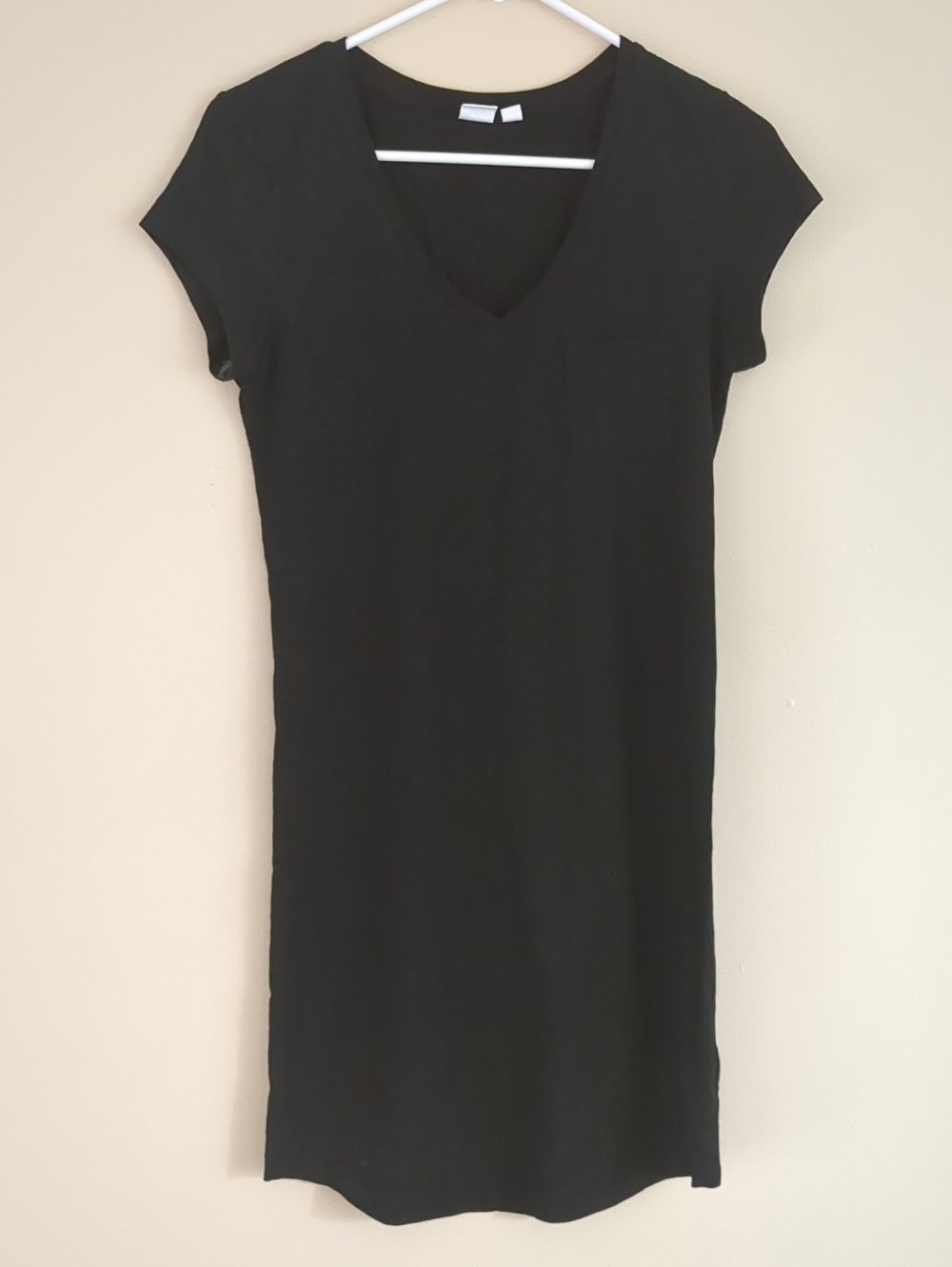 XS Gap Black Short Sleeve Pocket Tee Shirt Dress